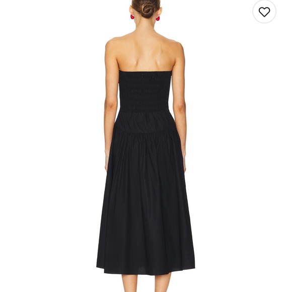 FAITHFULL THE BRAND Lida MIDI Dress in Black - Picture 5 of 5